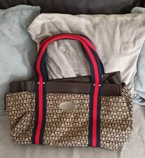 Sac à main Tommy Hilfiger en toile enduite et cuir. Superbe