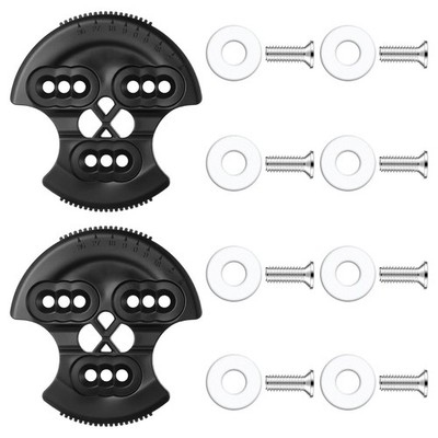eyva Daily 18 Pcs 3D Hinge Discs Hardware Kit 2 Sets Black Snowboard Ski