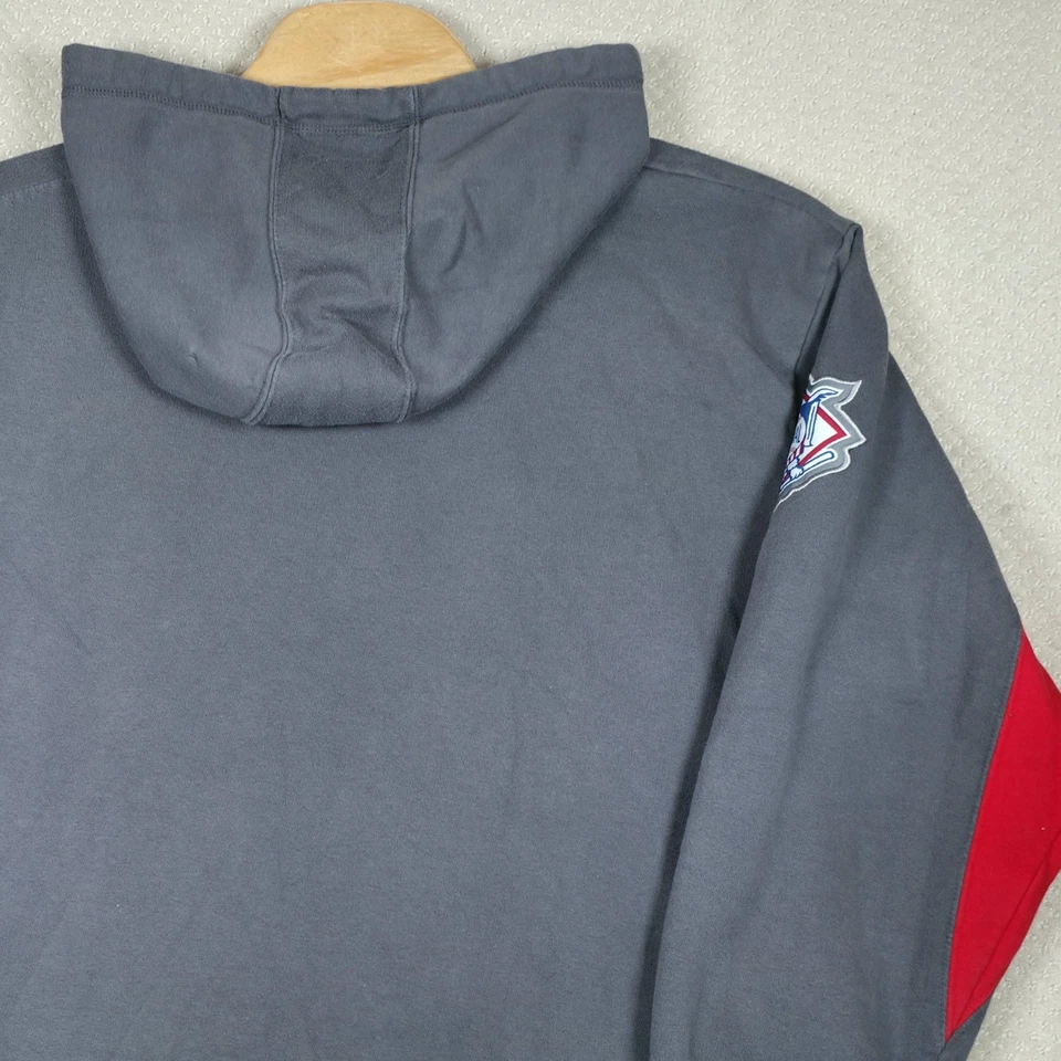 Cincinnati Reds Baseball Hoodie Men's XL Majestic Gray Pullover National League - Image 4 of 4