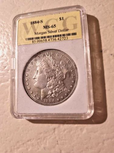 1884-S MORGAN SILVER DOLLAR MS BU DOLLARS
