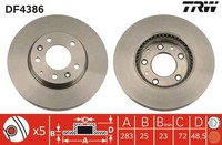 2X Bremsscheibe TRW DF4386 FüR Mazda GG GY Station Wagon Hatchback Ggep GG10 AWD