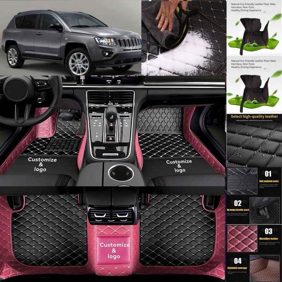 For Jeep Compass Car Floor Mats Custom Luxury Waterproof Auto Liners Carpets