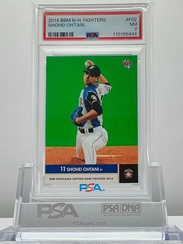SHOHEI OHTANI 2014BBM N-H.FIGHTERS PITCHING #F02 PSA7!LOWPOP!(RC)