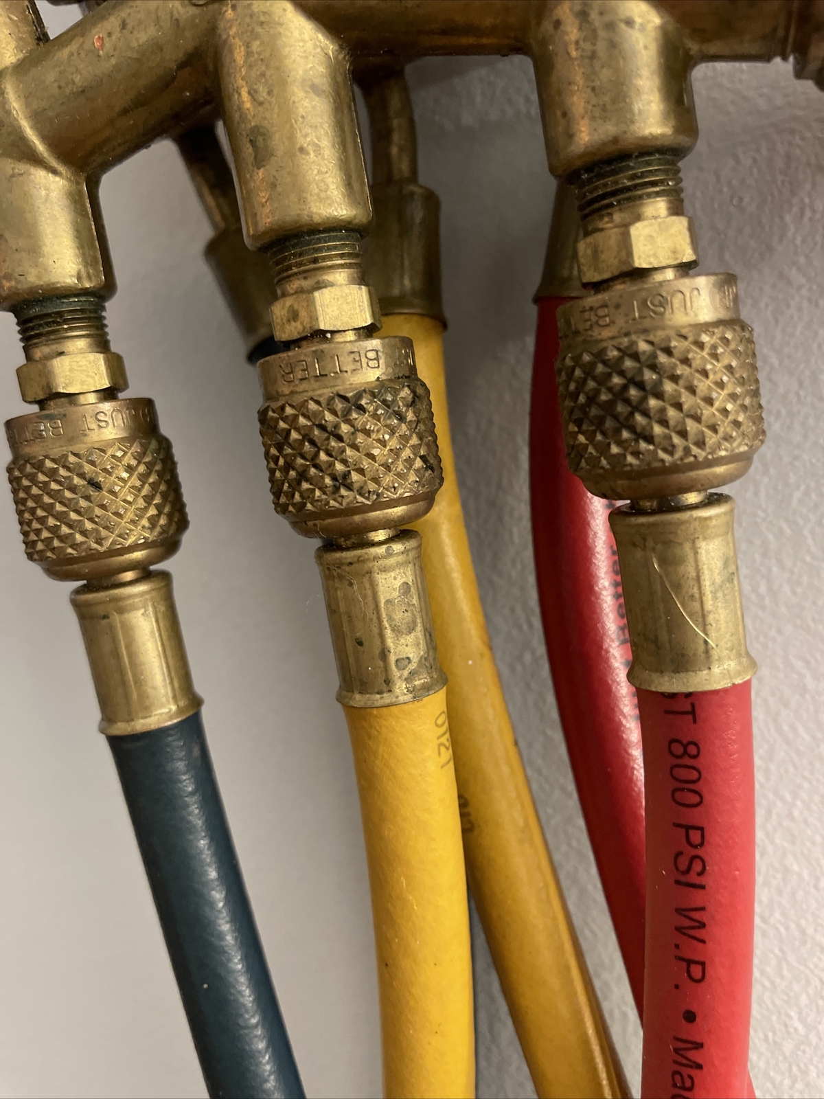 JUST BETTER JB REFRIGERATION MANIFOLD GAUGES WITH HOSES 2 Valve Brass Gauge Set eBay