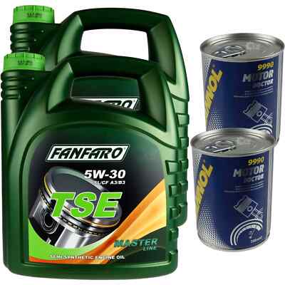 8L Motor Oil Brass Beacon Tse 5W-30 2x Mannol Motor Doctor