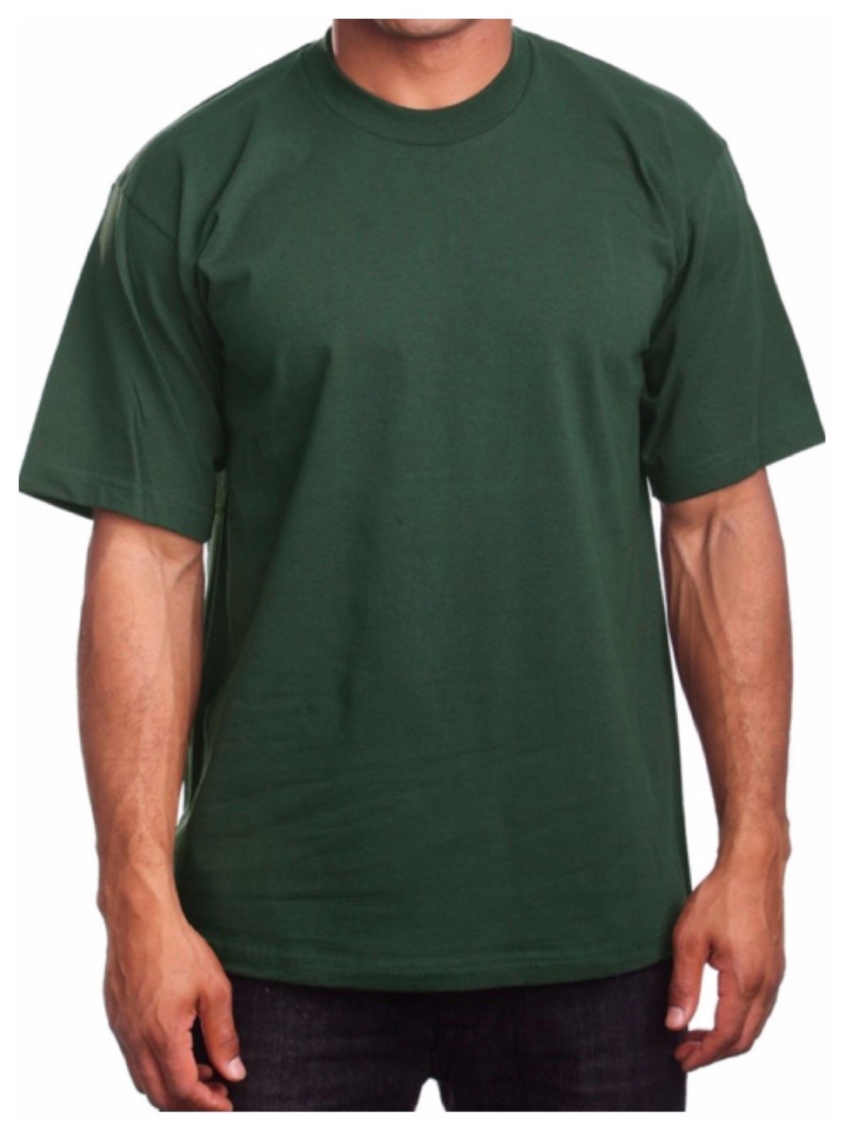 Mens Big and Tall Heavy Weigh Plain T-Shirt Crew Neck Camo Basic Solid ...