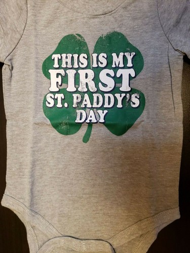 UNISEX CITY STREETS THIS IS MY FIRST ST. PADDY'S SIZE 3 MONTHS BODYSUIT PATRICK - Picture 10 of 12