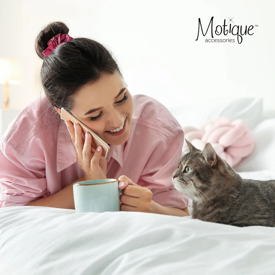 Hot Pink Bandana Scrunchies Cotton Hair Bobble - Set of 2 - Image 2 of 4