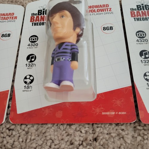 Set Of 3 Big Bang Theory 8 GB USB Flash Drives - Sheldon, Leonard, Howard - NEW! - 第 9/13 張圖片