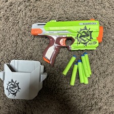 Nerf Zombie Strike Sidestrike Pistol Blaster, Holster,  Ammo