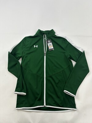 Under Armour Jacket Womens Small Green Rival Warm Up Track Full