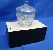 Crystal Candy Dish and Cover Alcone Limelight Series Box 