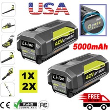 1-2X For RYOBI 40V 5.0Ah Lithium Compact Battery High Capacity OP40201 OP4050