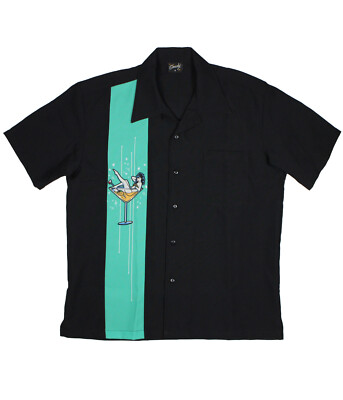 Steady Clothing Hemd Pin Up Girl Mint Vintage Bowling Shirt Retro Rockabilly 