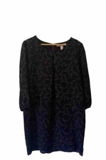 Women’s Round Neck Long Sleeve Shift Dress W/Lining Forever 21 Large Navy