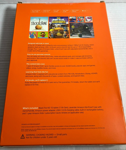 Amazon Fire HD 10 Kids Tablet (11th Gen) 32GB 1080p Age 3+ 2021 *NEW/SEALED* - Picture 3 of 4
