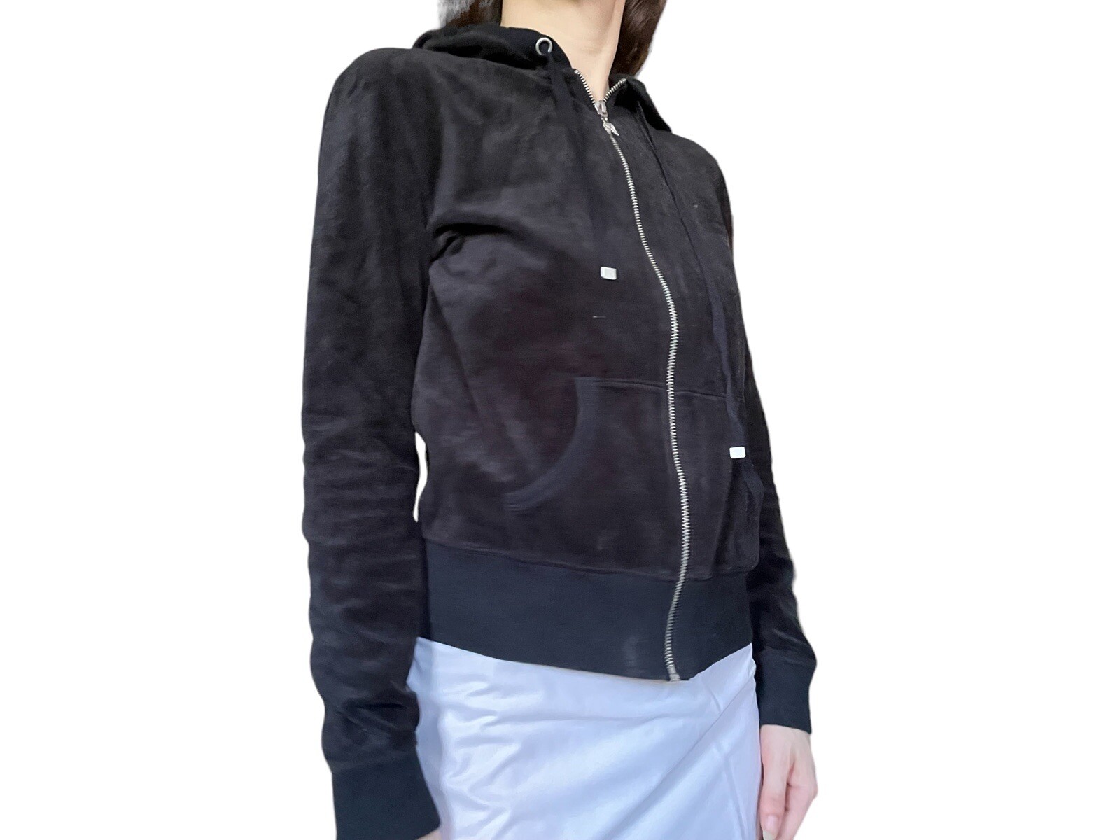 Victoria Secret Full Zip Hoodie Velour Black Angel Casual Ladies Womens  Small S | eBay