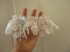 Vintage Thigh Garter Victoria's Secret ruffle lace white wedding