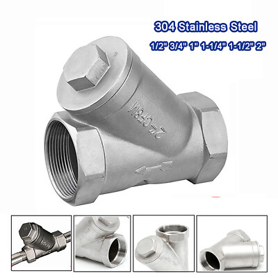 BSP 1/2'' to 2'' Filter Female Y Strainer Stainless Steel Mesh for Air & Water