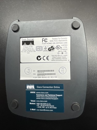 Cisco 678 ADSL PCBA router: 800-06446-05 rev-c0 con manuale - Foto 6 di 10