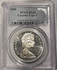 1965 Canada Silver Dollar PCGS  Type 1 Small Beads Pt.5 (CAMEO DEVICES)