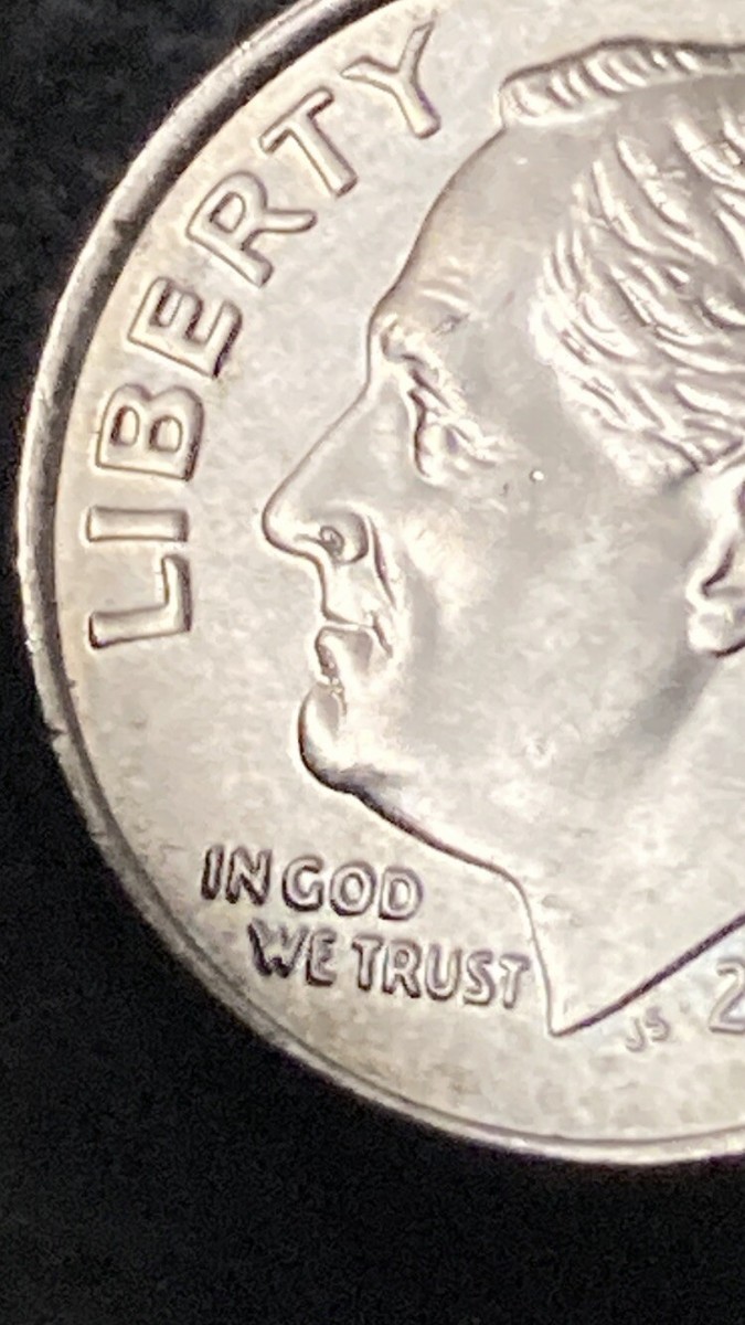 2022 roosevelt dime error on Nose. | eBay