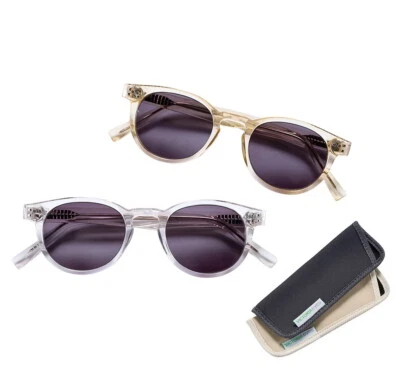 Lesebrille Damen Herren Curtis Kunststoff Lese Brille getönte Sonnenbrille Panto - Bild 1 von 4