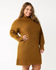 So Womens Dress Medium Brown Sweater Fuzzy Juniors NWT