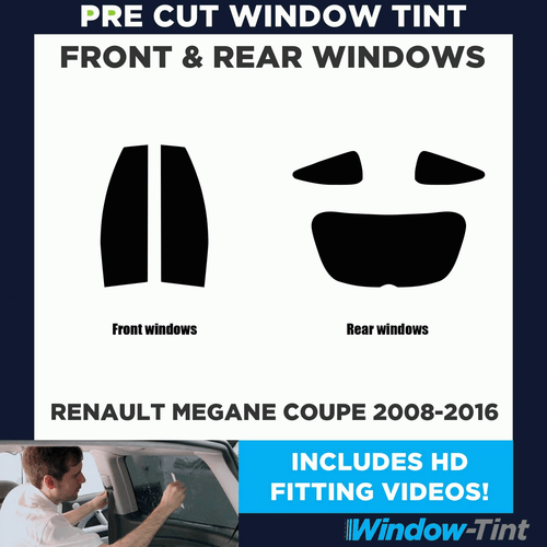 For Renault Megane Coupe 2008-16 Full Pre Cut Window Tint Kit Front & Rear Film - Picture 2 of 10