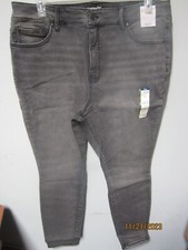 Terra  Sky Women's Skinny High Rise Grey Jeans Size 16W