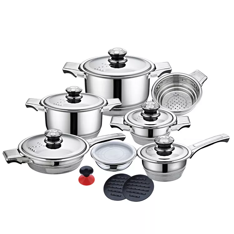 Royal Z Series 17pcs Kitchenware 9 Layers Cookware Set 18 10 Stainless Steel