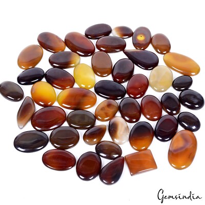 2180Ct AA+ Multi-Color Onyx Agate Mix Cabochon Loose Gemstone Lot Wholesale 44Pc