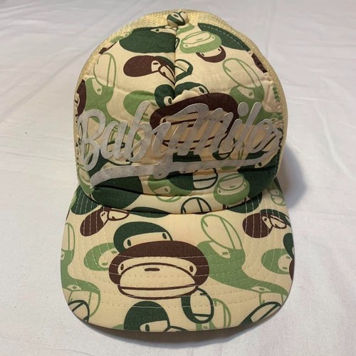 BAPE Cap Hat Authentic rare Vintage A Bathing Ape Milo Design Used Excellent++