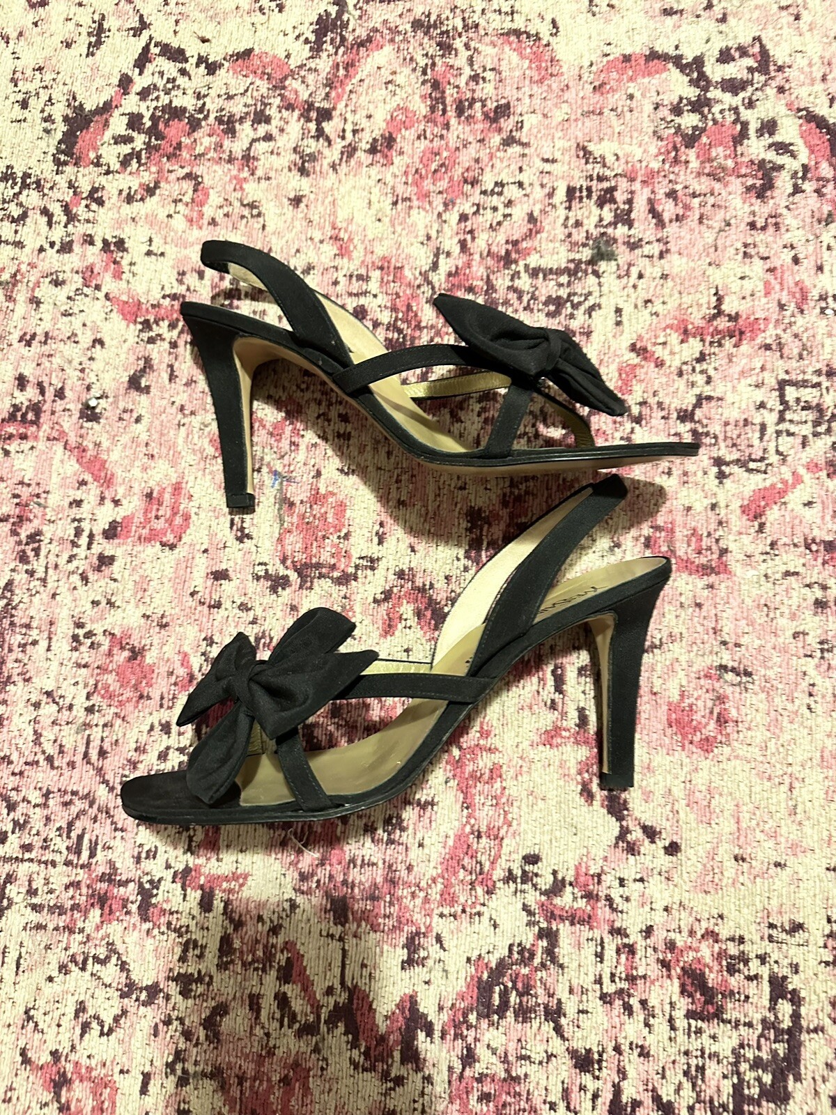 Sandali Yves Saint Laurent tacco nero taglia 8 Made In Italy in buone condizioni