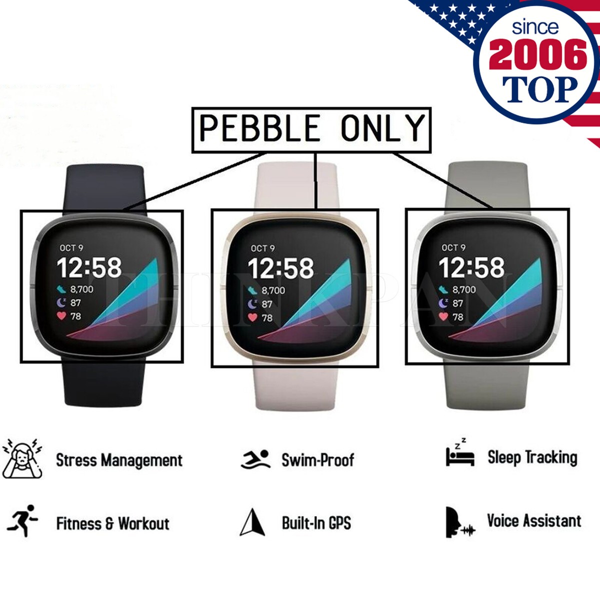 Fitbit Sense Activity Tracker Fitness Smartwatch In Box