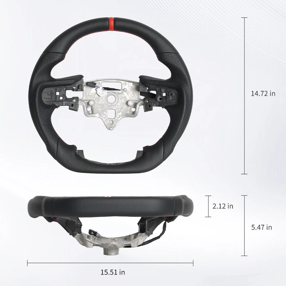 Volante de cuero completo para GMC Sierra 1500 2500 3500 con calefacción 19-25 Foto 2 de 4