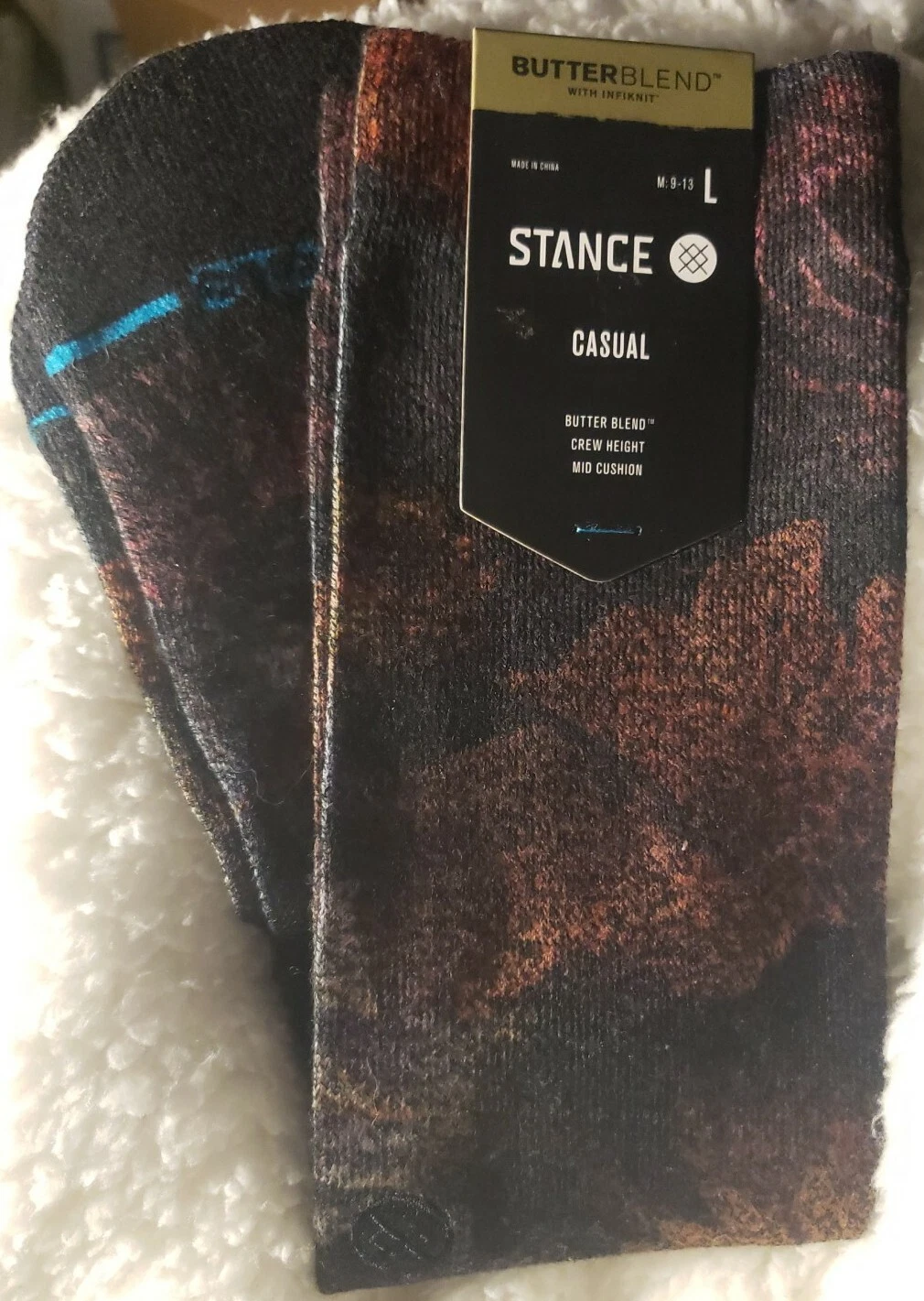 Stance LADIN Butterblend Infiknit Casual Crew Socks Large (Men 9-13)