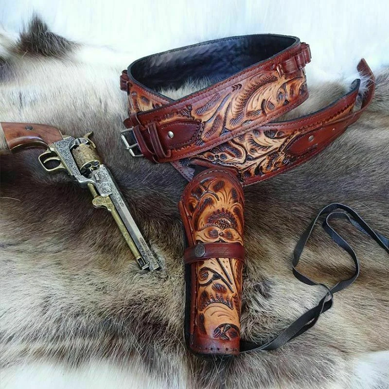 Ceinture holster top cuir western