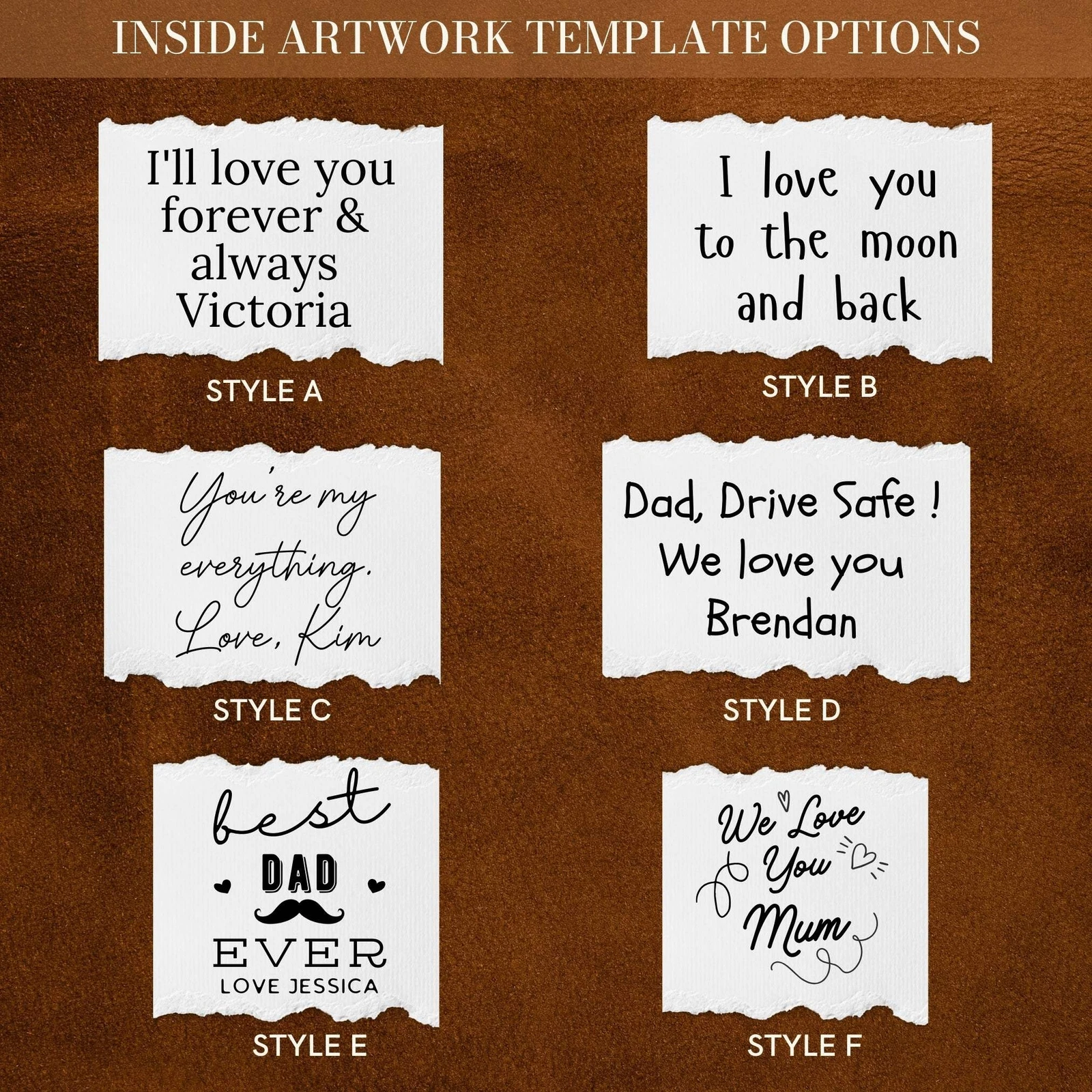 Personalised Photo & Message Leather Keychain