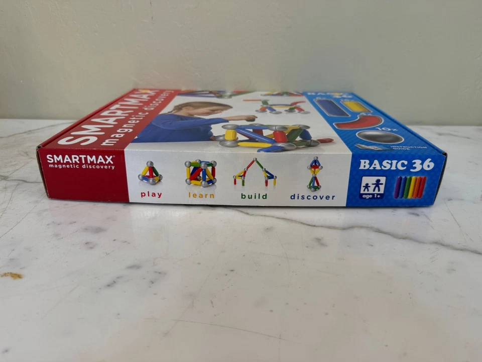 SmartMax Start Magnetic Tiles Magnetic Building Blocks Toys 30pc - Image 4 of 4