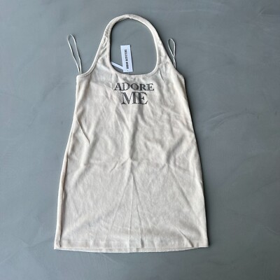 Urban Outfitters Adore Me Neckholder Minikleid. Creme. XL. UVP 32£
