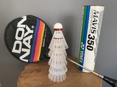 Donnay Vintage Badmintonschläger Badminton Schläger Hülle 80er Federbälle Mavis 