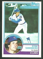 1983 Topps #83 Ryne Sandberg Rookie Baseball Card Chicago Cubs 3rd Base 3B