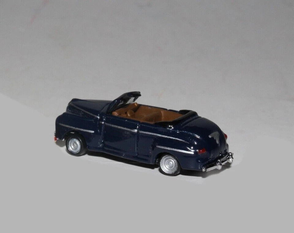 Ford Convertible Classic Metal Works Diecast 1948 azul oscuro escala N Foto 3 de 4
