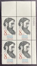 Scott # 1446 - US Plate Block Of 4 - Sidney Lanier - MNH - 1972