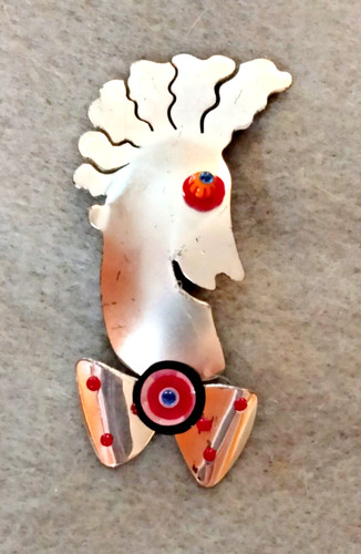 Artisan Handmade Whimsical Sterling Silver Brooch (89 - 1456)