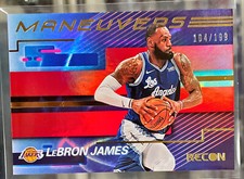 2020-21 Panini Recon LeBron James Maneuvers 3 Insert Red Parallel 104/199 Lakers