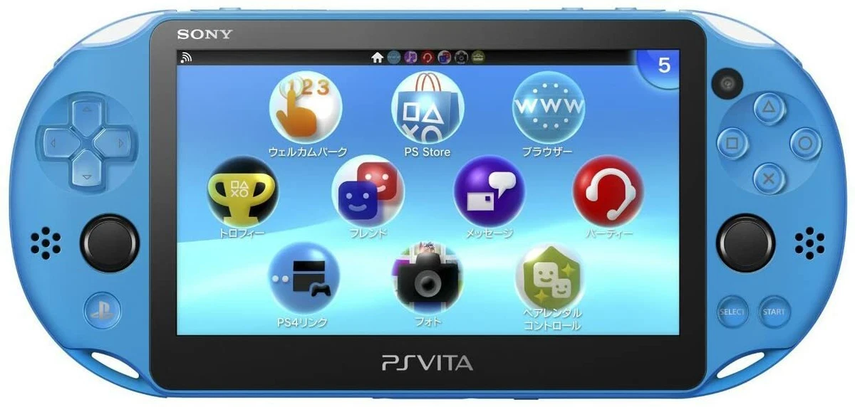 PS PlayStation Vita PSV Wi-Fi Aqua Blue Console System PCH-2000 ZA23