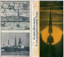 Map A04 tourist circuit brochure 1977 Latvia Church St Peter