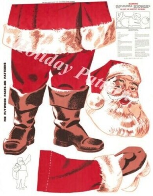 (3) Douglas Fir Plywood Digital Patterns Emailed (Santa, Sleigh and Reindeer)